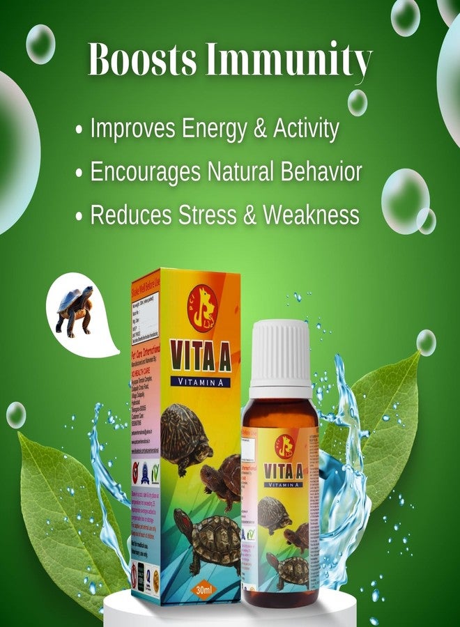 سايج سكوير سيج سكوير بيت كير فيتا أ (30 مل) | مكمل غذائي أساسي بفيتامين أ لصحة عيون السلاحف ومناعتها | يدعم الرؤية الواضحة والنمو والصحة العامة | يساعد في علاج نقص العناصر الغذائية واضطراباتها (30 مل) - Image 3